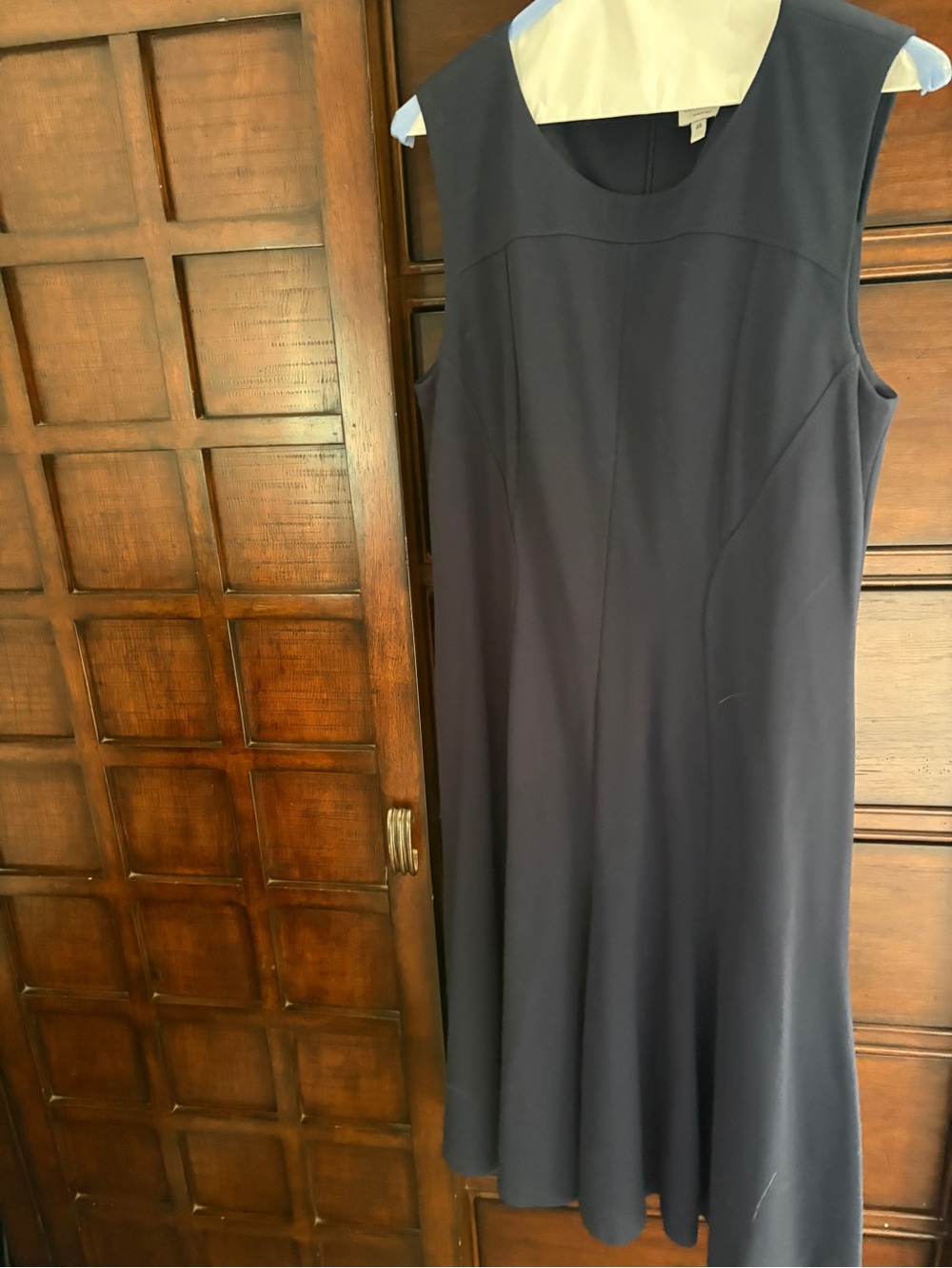 Armani Collezioni Navy Sleeveless Midi Dress